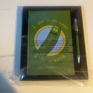 Rick And Morty Notebook & Pen Set Brand New Sealed Pickle Rick Adult Swim CN